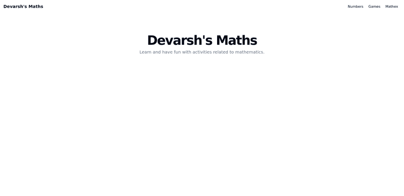 Project "Devarsh's Maths"